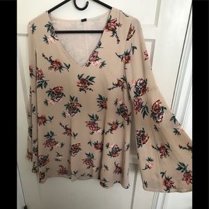 Oversized long sleeve dress shirt